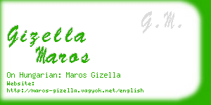 gizella maros business card